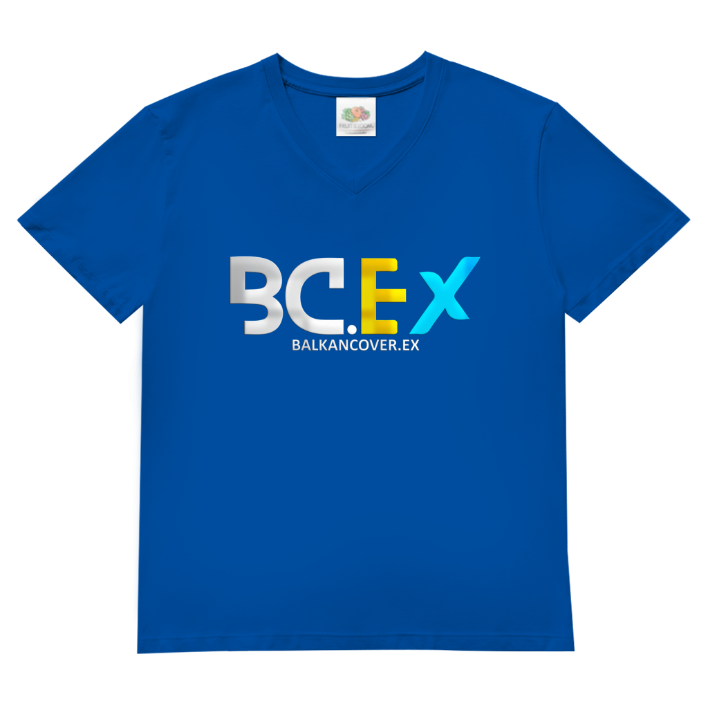 Herren Basic V-Neck T-Shirt BCEX | Frontprint