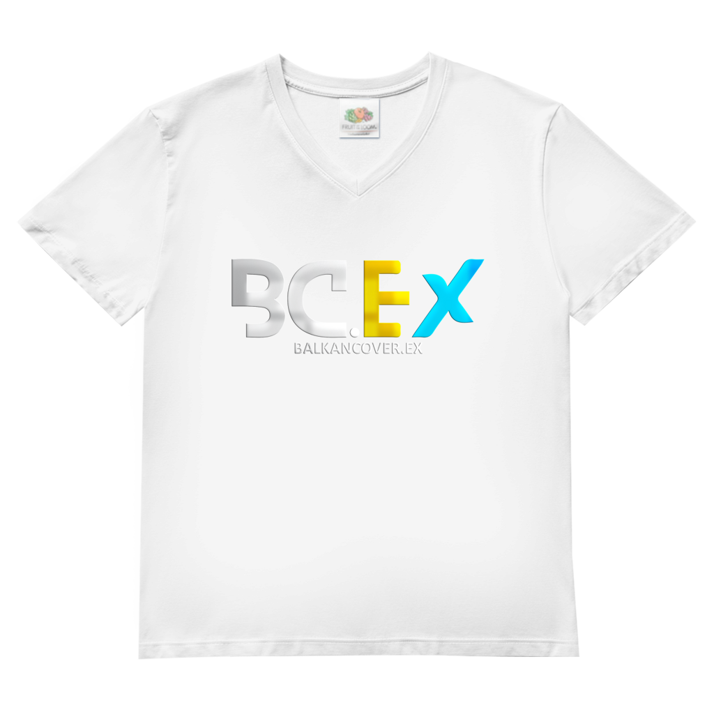 Herren Basic V-Neck T-Shirt BCEX | Frontprint