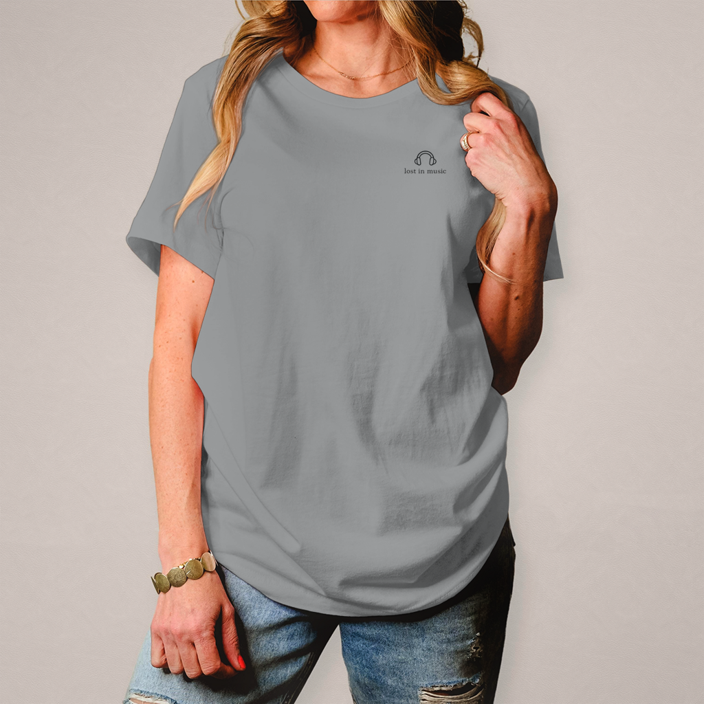 Lost in Music – Damen T-Shirt mit modernem Musik Design