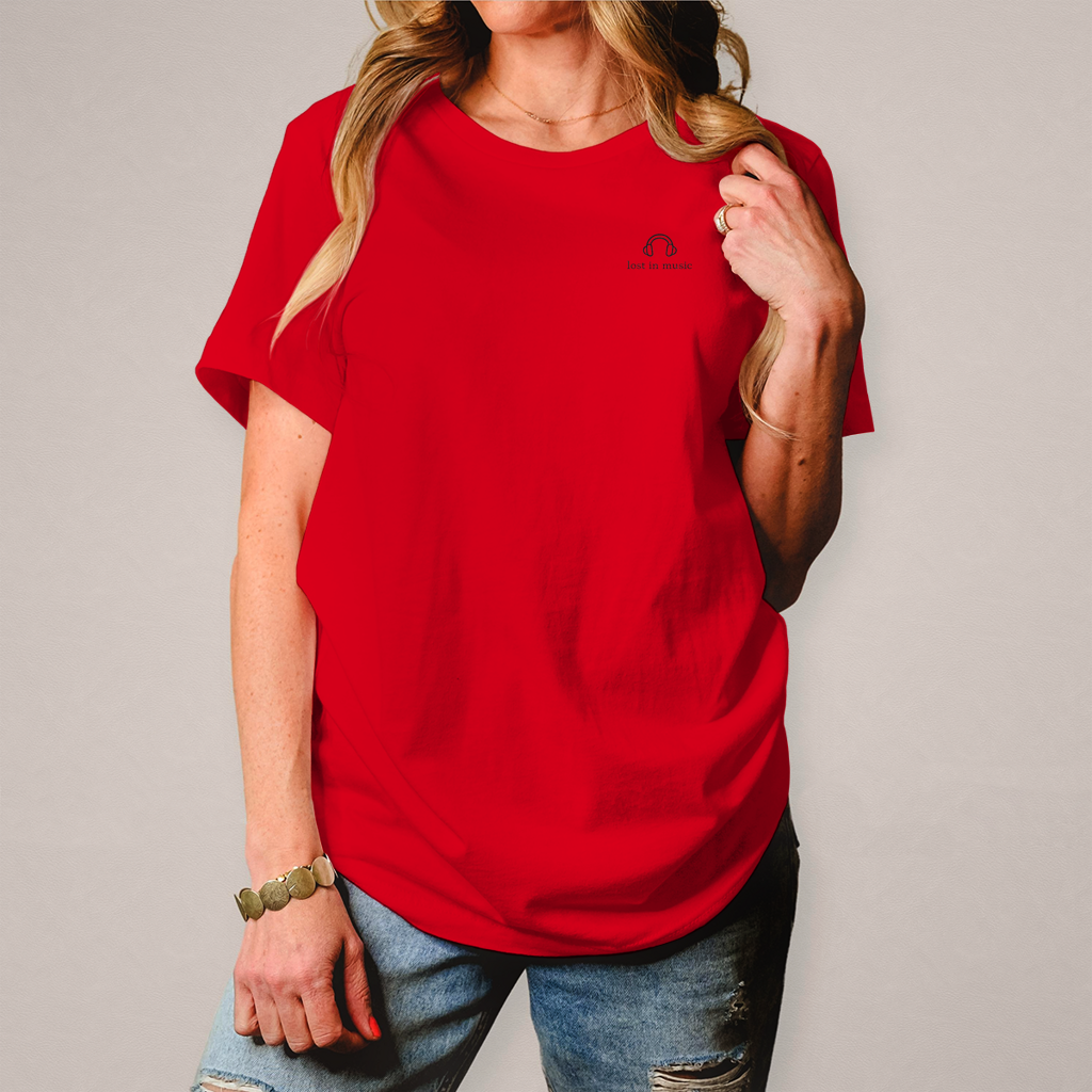 Lost in Music – Damen T-Shirt mit modernem Musik Design