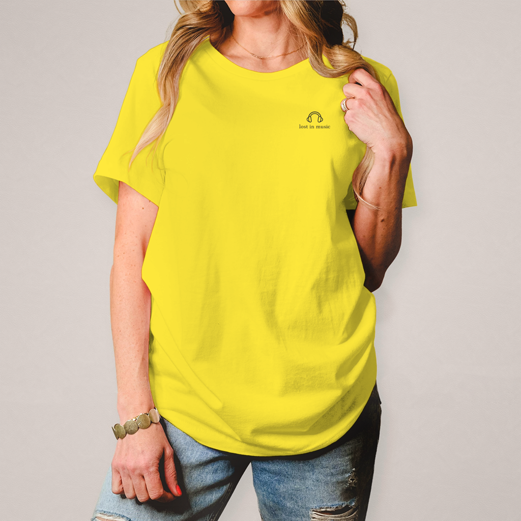 Lost in Music – Damen T-Shirt mit modernem Musik Design