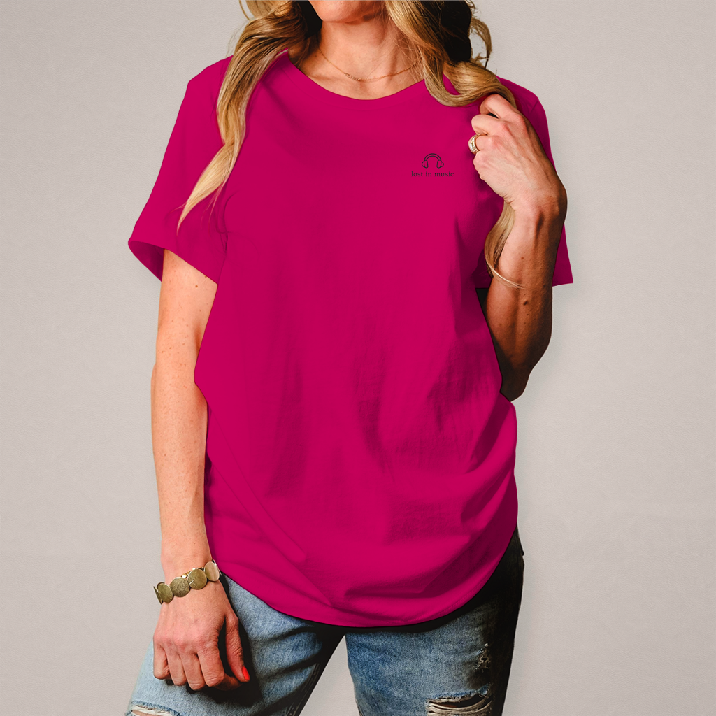 Lost in Music – Damen T-Shirt mit modernem Musik Design