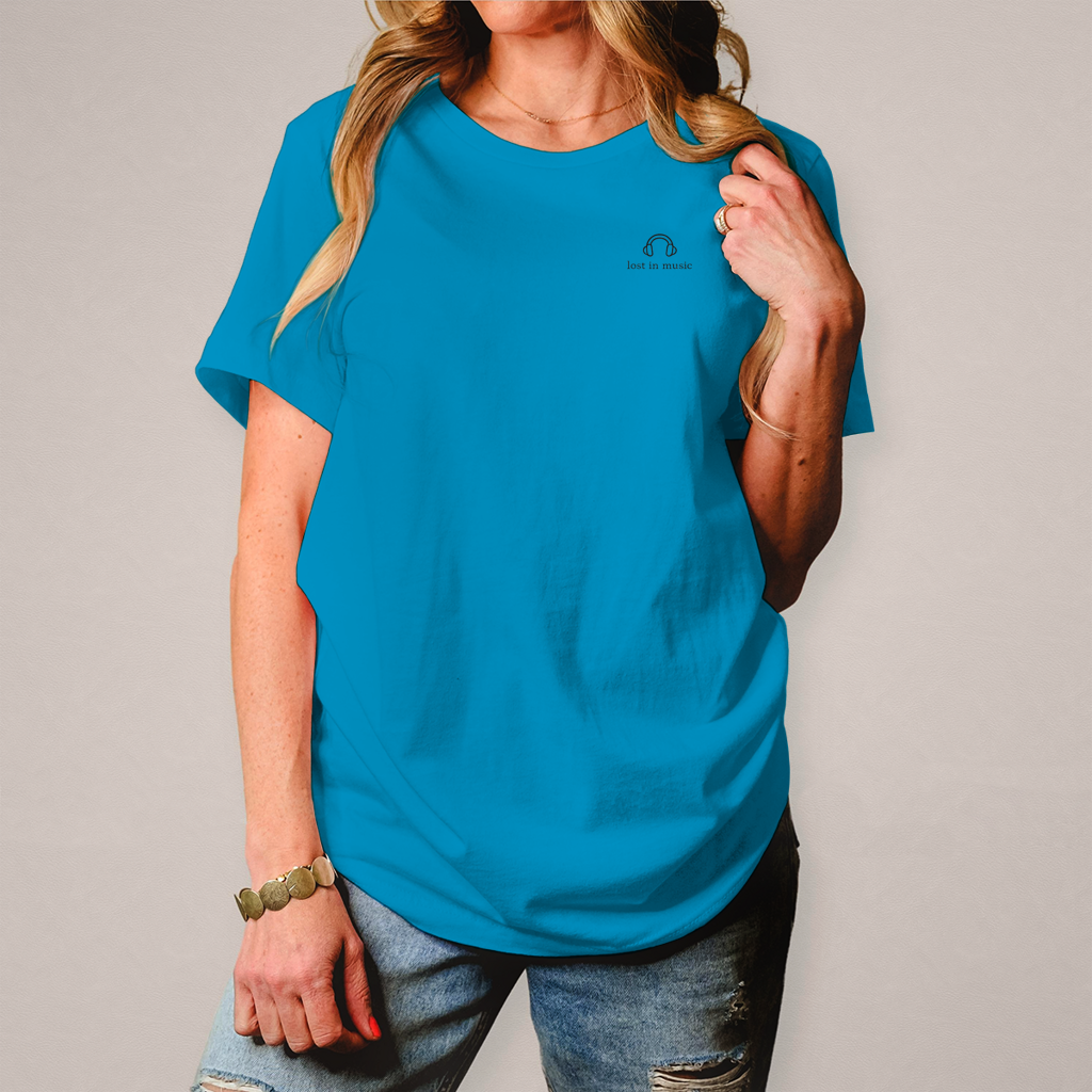 Lost in Music – Damen T-Shirt mit modernem Musik Design