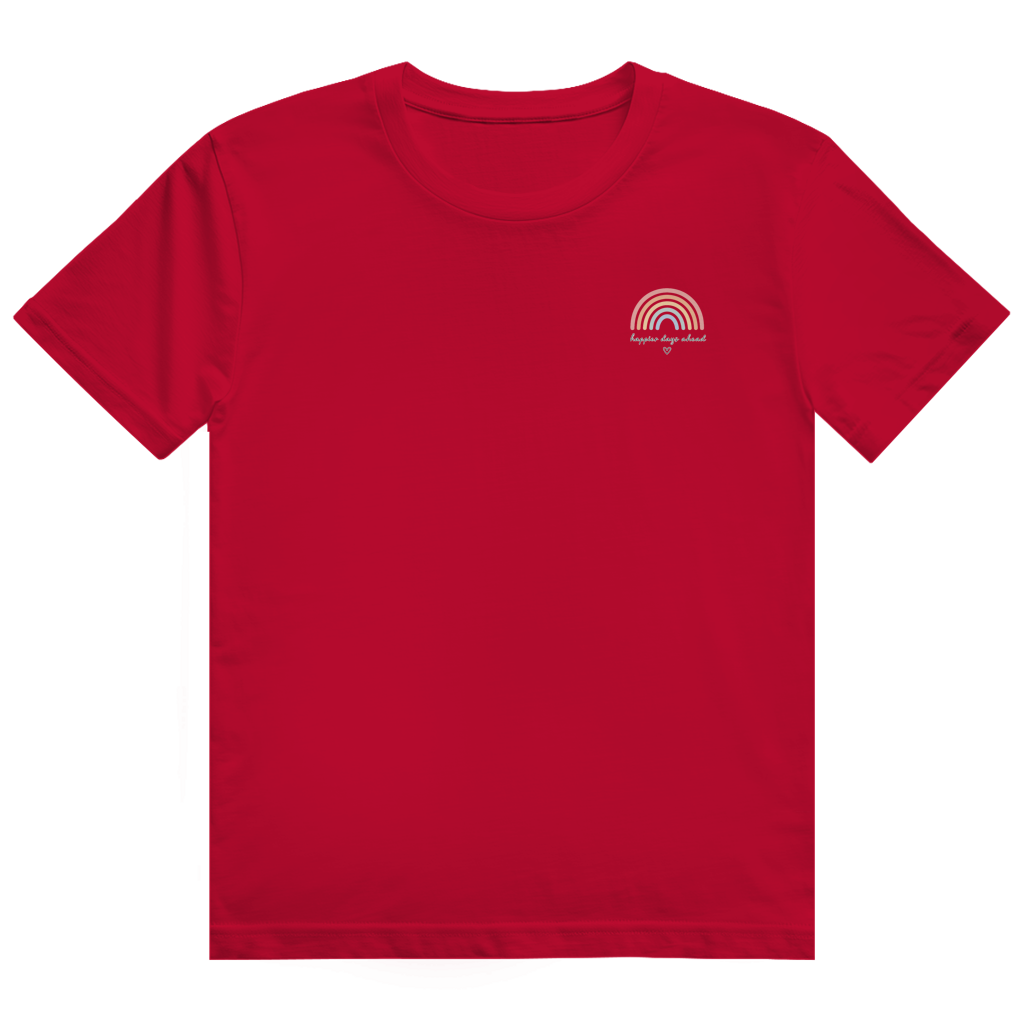 Gildan Heavy Cotton T-Shirt „Happier Days Ahead“ – Rainbow Shirt mit Positive Vibes