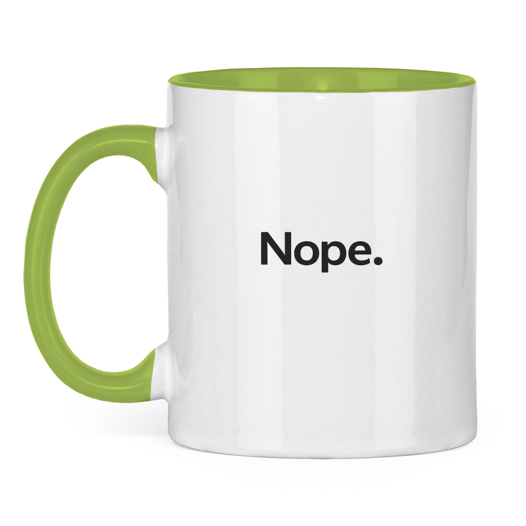 Lustige Tasse „Nope.“ – Minimal Kaffee Tasse