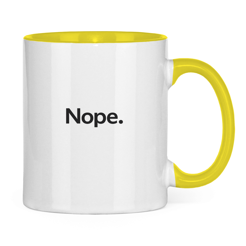 Smiješna šolja "Nope." – Minimalistička šolja za kafu