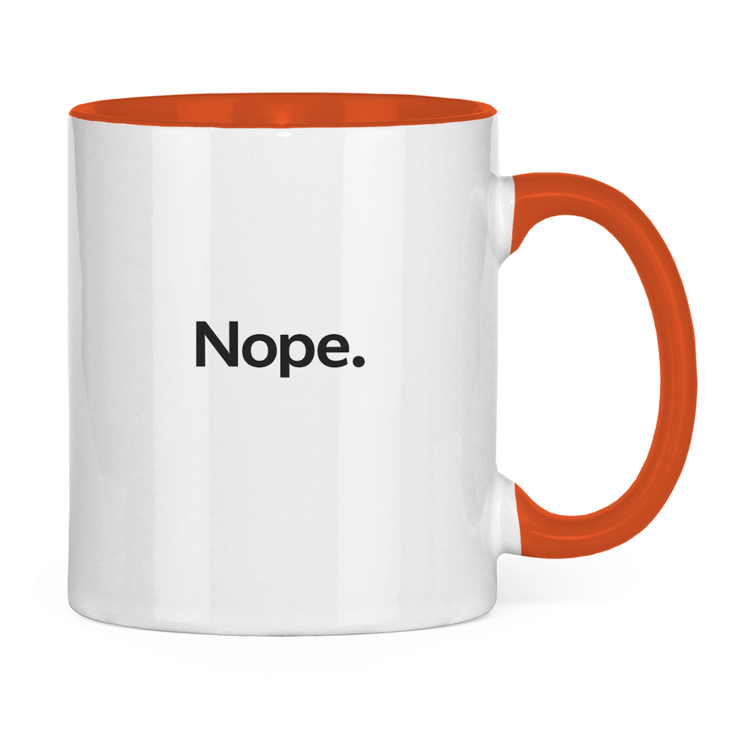 Smiješna šolja "Nope." – Minimalistička šolja za kafu