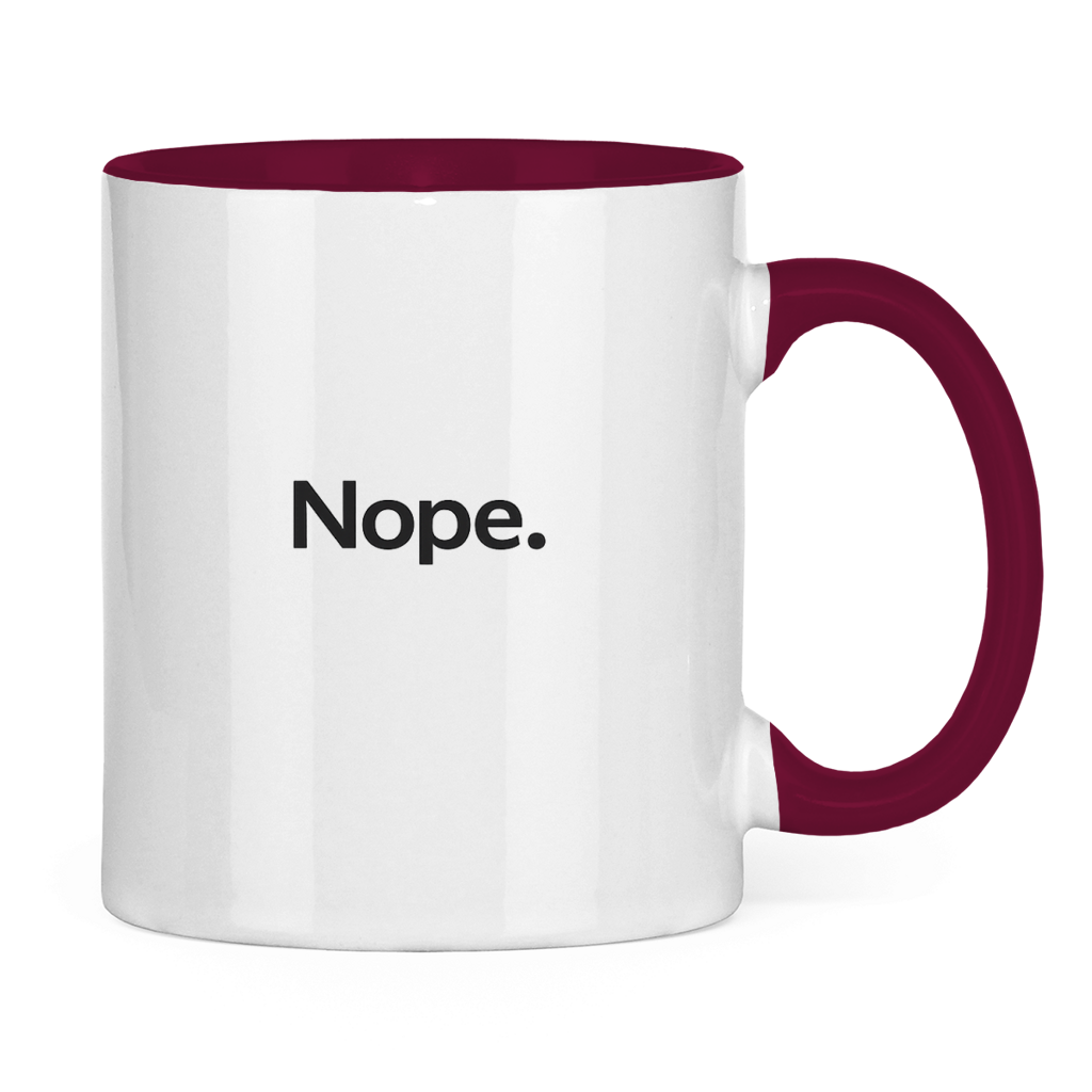 Smiješna šolja "Nope." – Minimalistička šolja za kafu