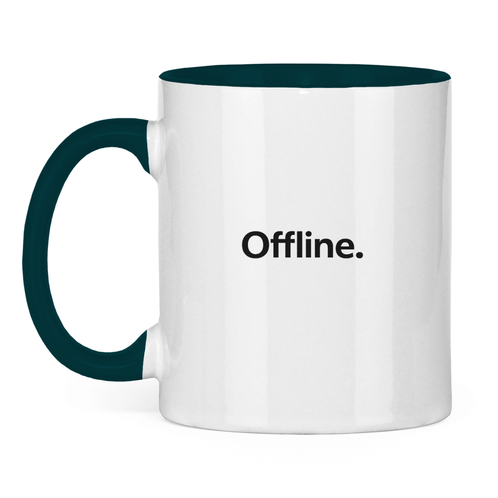 Lustige Tasse „Offline.“ – Minimal Kaffee Tasse