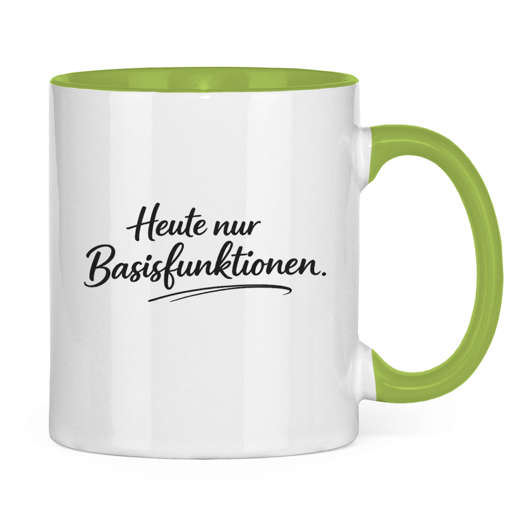 Lustige Tasse „Heute nur Basisfunktionen.“