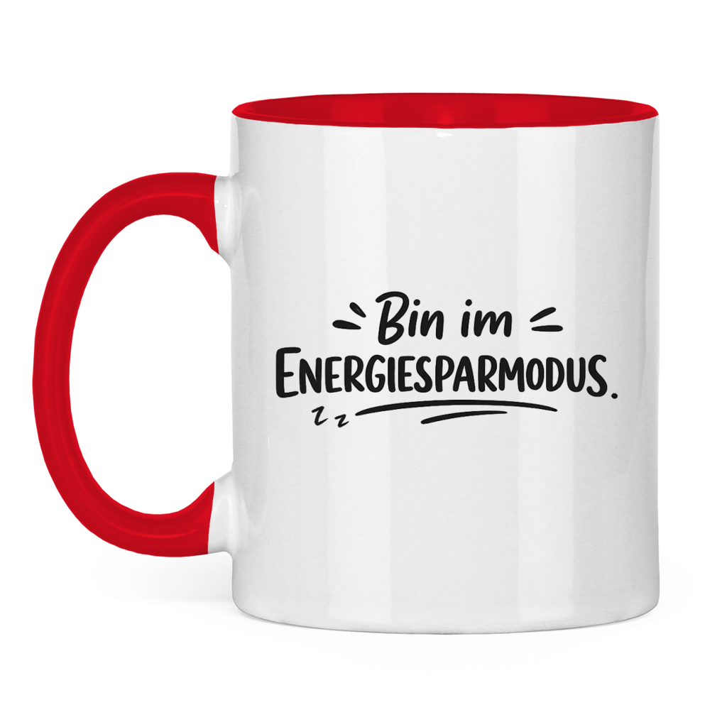 Lustige Tasse „Bin im Energiesparmodus.“