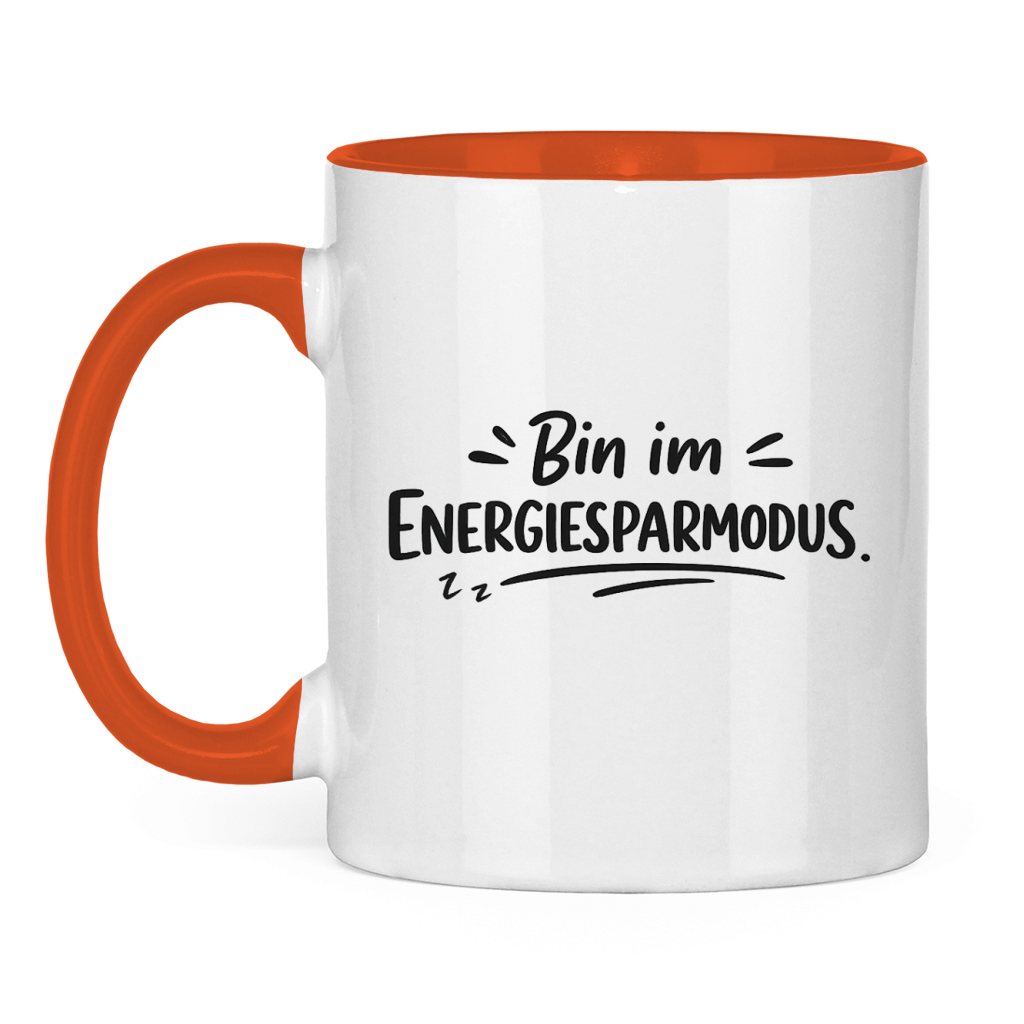 Lustige Tasse „Bin im Energiesparmodus.“