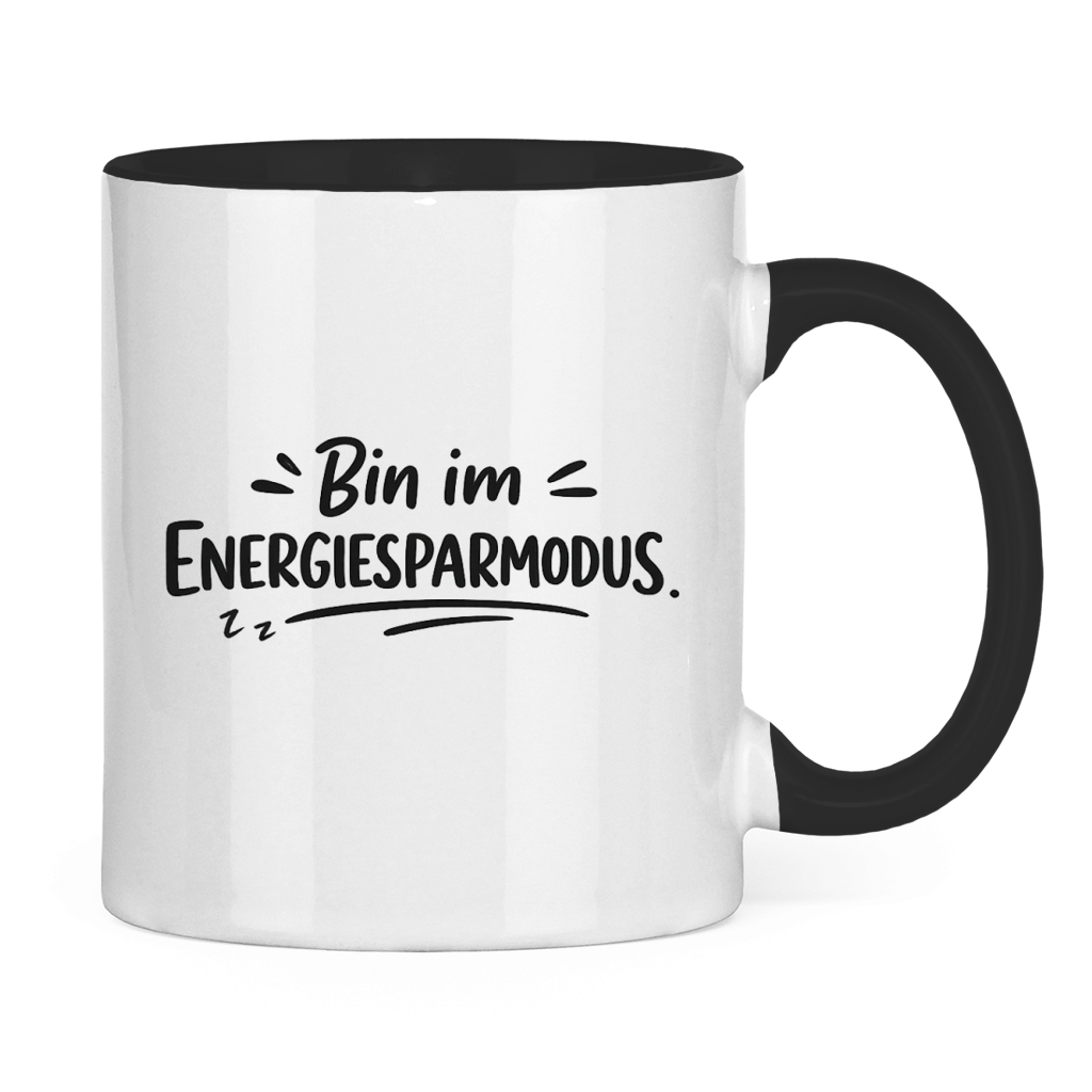 Lustige Tasse „Bin im Energiesparmodus.“