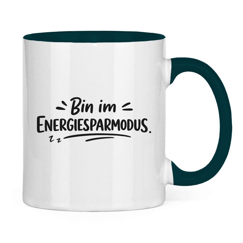 Lustige Tasse „Bin im Energiesparmodus.“