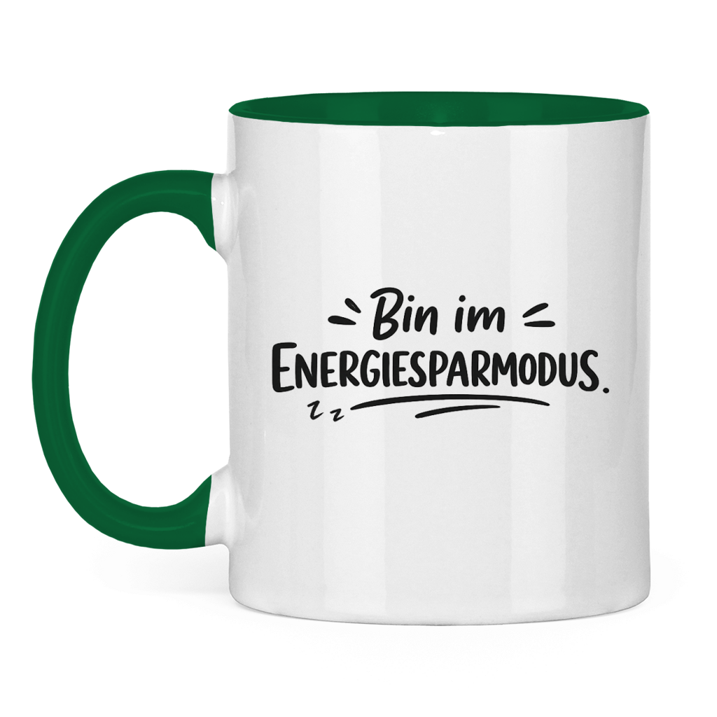 Lustige Tasse „Bin im Energiesparmodus.“