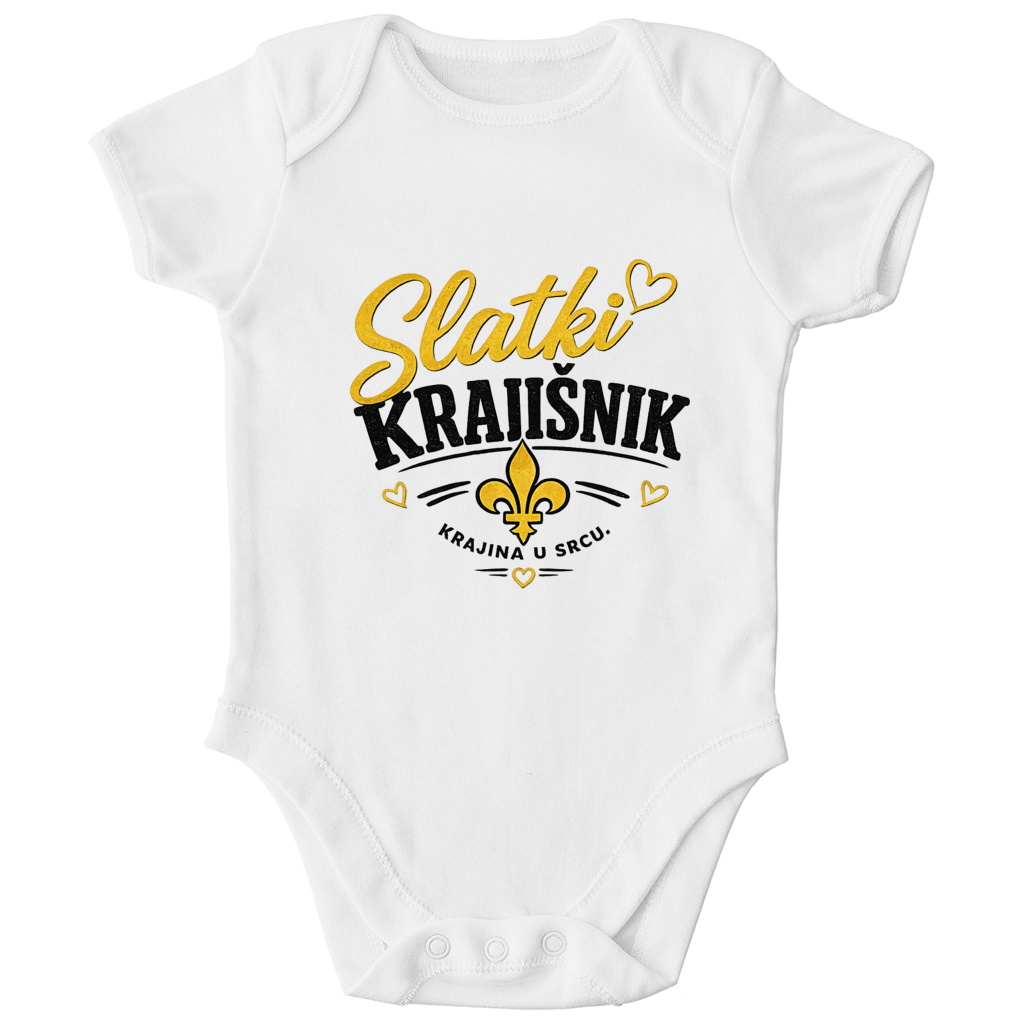 Baby Bio Body „Slatki Krajišnik“ – Lustiger Balkan Baby Body aus Bio-Baumwolle