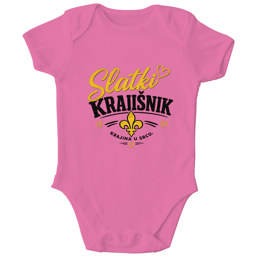 Baby Bio Body „Slatki Krajišnik“ – Lustiger Balkan Baby Body aus Bio-Baumwolle