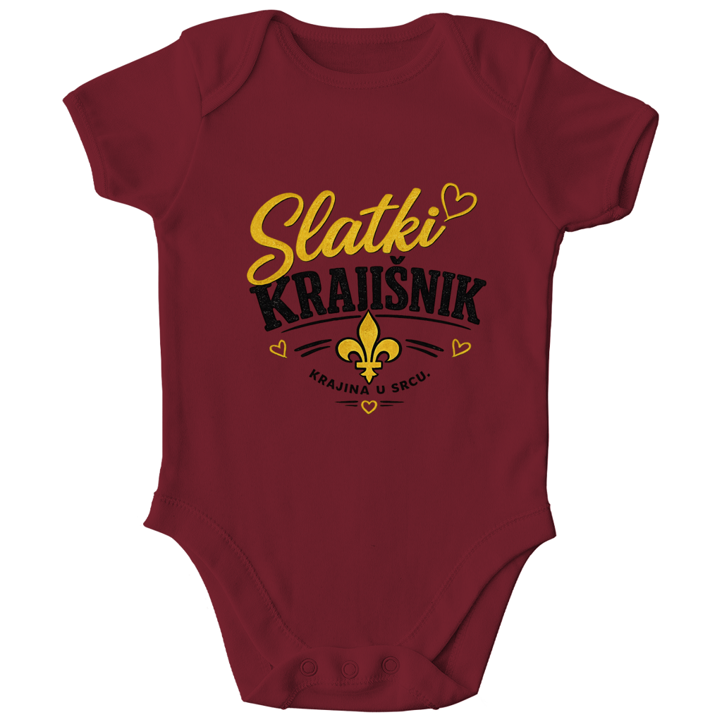 Baby Bio Body „Slatki Krajišnik“ – Lustiger Balkan Baby Body aus Bio-Baumwolle
