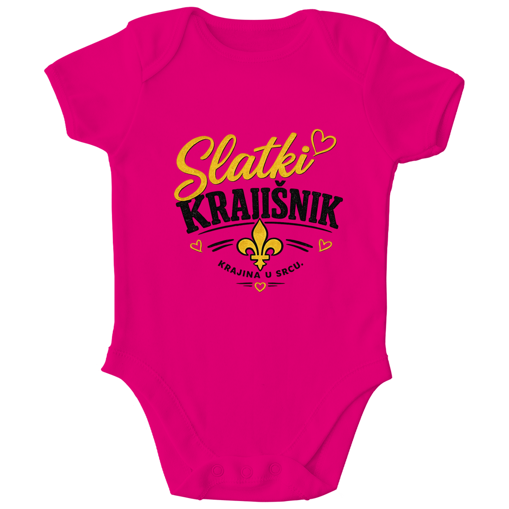 Baby Bio Body „Slatki Krajišnik“ – Lustiger Balkan Baby Body aus Bio-Baumwolle