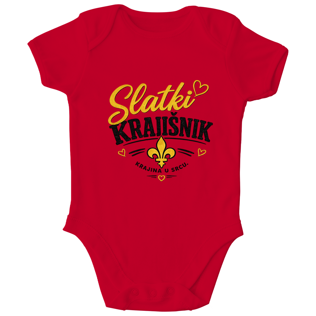 Baby Bio Body „Slatki Krajišnik“ – Lustiger Balkan Baby Body aus Bio-Baumwolle