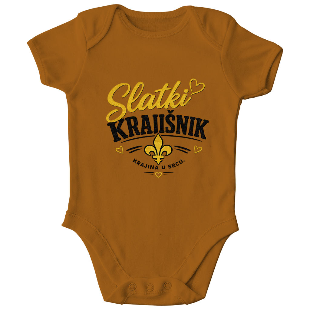 Baby Bio Body „Slatki Krajišnik“ – Lustiger Balkan Baby Body aus Bio-Baumwolle
