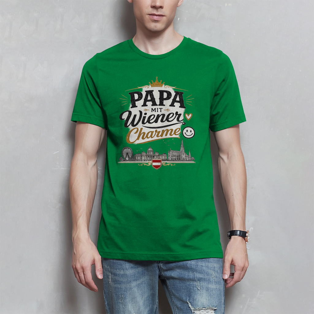 Herren T-Shirt – Papa mit Wiener Charme | Österreich Style