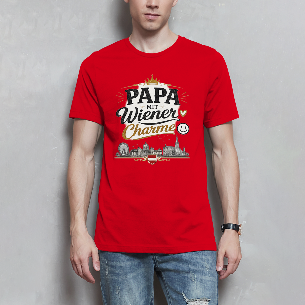 Herren T-Shirt – Papa mit Wiener Charme | Österreich Style