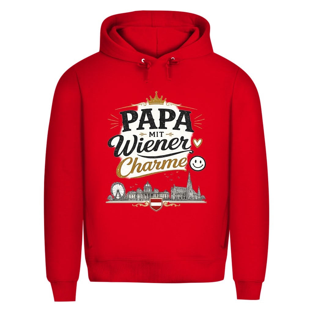 Herren Premium Bio Hoodie – Papa mit Wiener Charme | Österreich