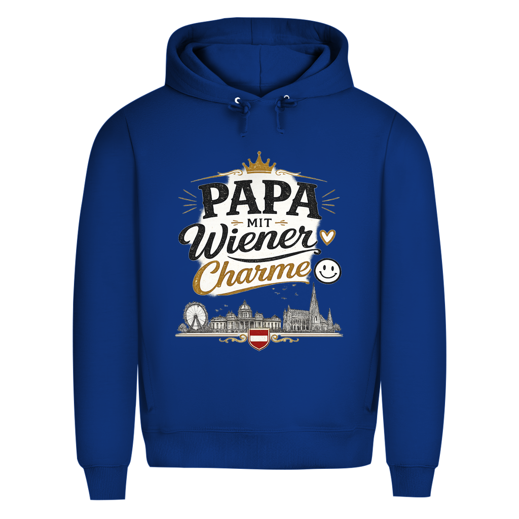 Herren Premium Bio Hoodie – Papa mit Wiener Charme | Österreich