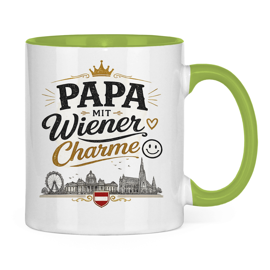 Keramiktasse – Papa mit Wiener Charme | Vatertag Geschenk Österreich