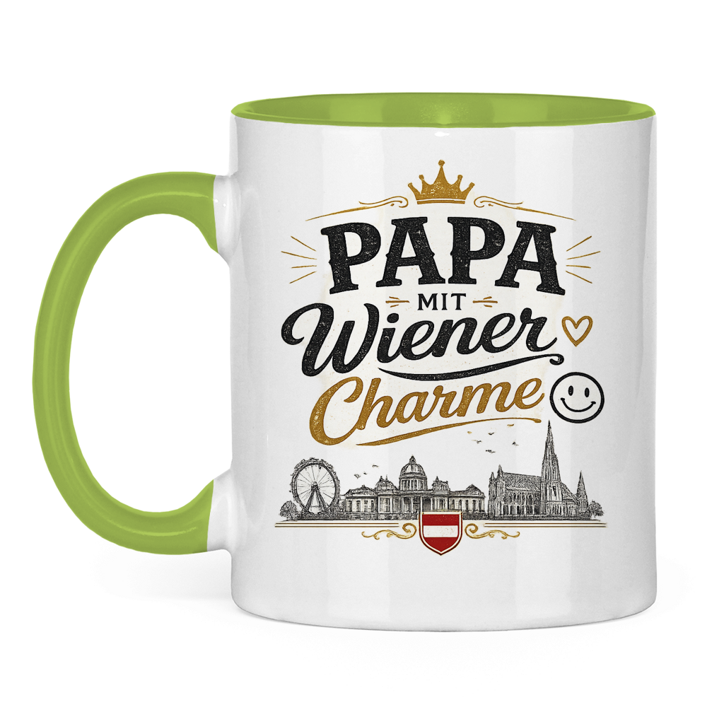 Keramiktasse – Papa mit Wiener Charme | Vatertag Geschenk Österreich