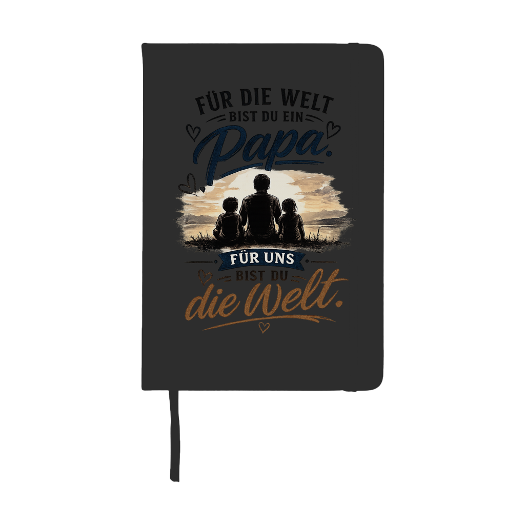 A5 Notizbuch „Für die Welt bist du ein Papa“ – Emotionales Vatertag Geschenk