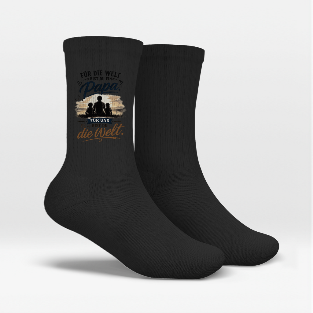 Crew Socken „Für die Welt bist du ein Papa“ – Vatertag Geschenk für Papa
