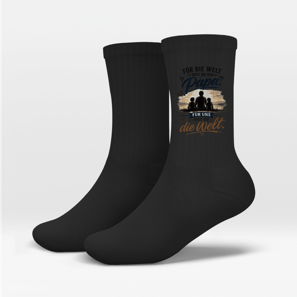 Crew Socken „Für die Welt bist du ein Papa“ – Vatertag Geschenk für Papa