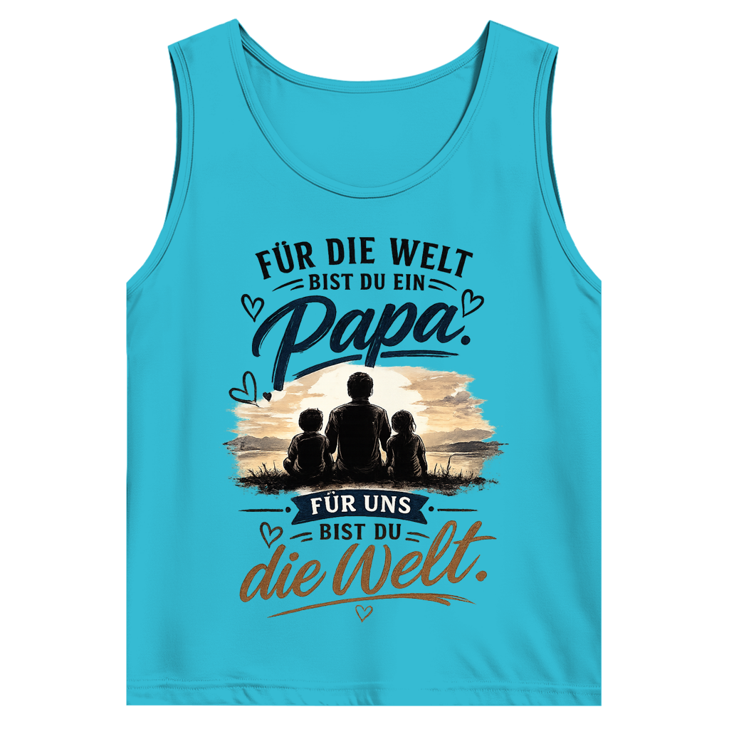 Herren Tank Top „Für die Welt bist du ein Papa“ – Vatertag Geschenk für Papa
