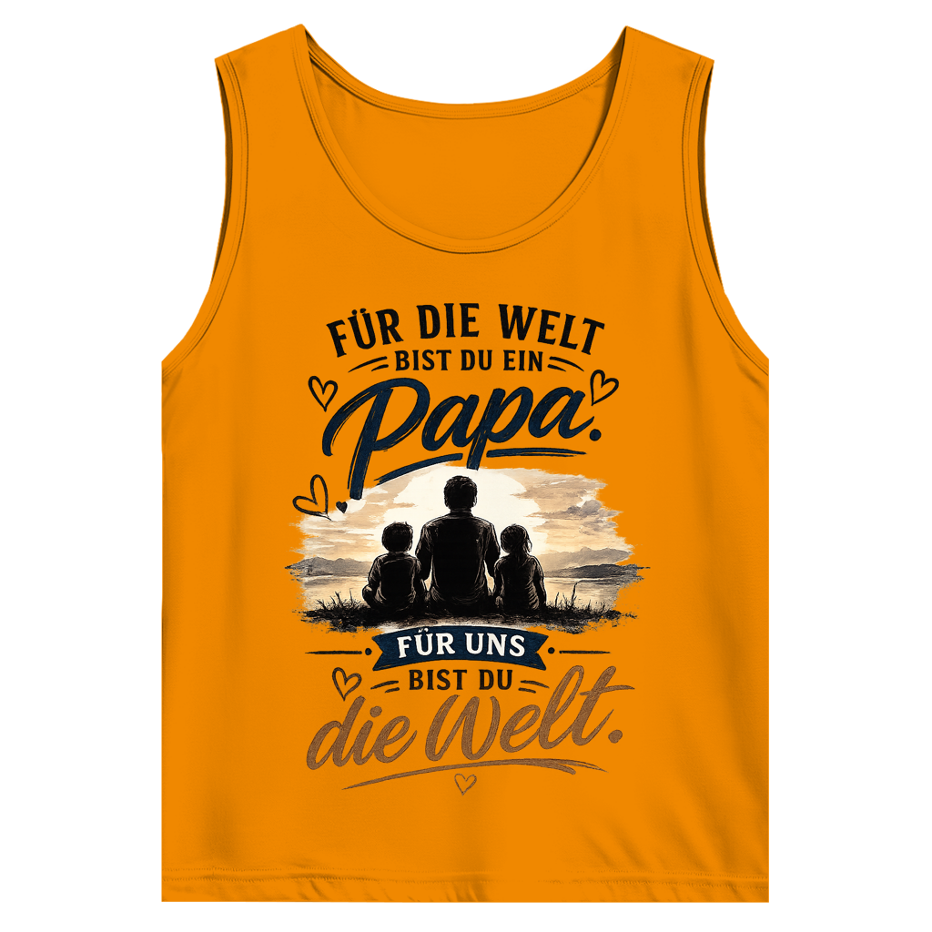 Herren Tank Top „Für die Welt bist du ein Papa“ – Vatertag Geschenk für Papa