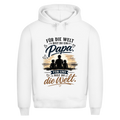 Herren Bio Hoodie „Für die Welt bist du ein Papa“ – Vatertag Geschenk für Papa