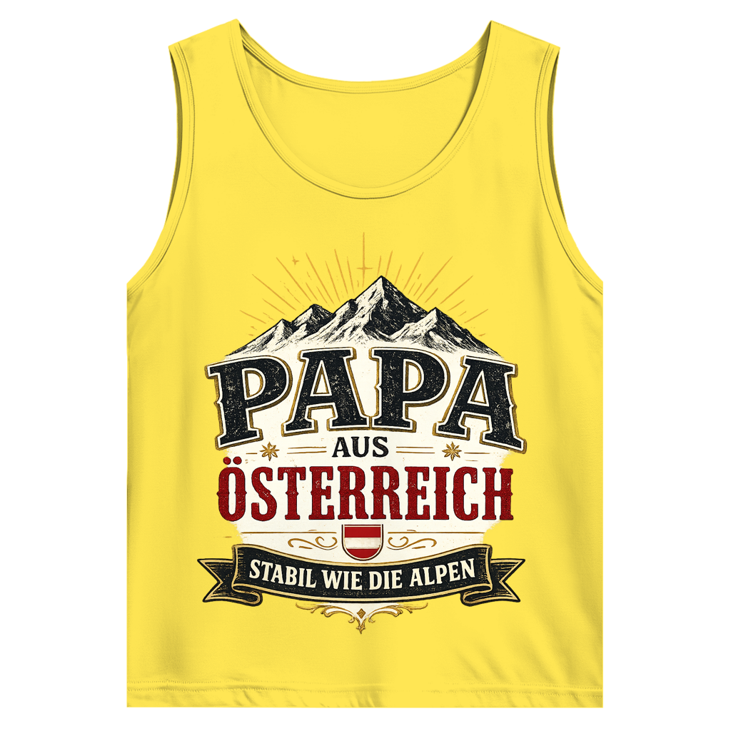 Herren Tank Top „Papa aus Österreich – stabil wie die Alpen“ | Vatertag Geschenk