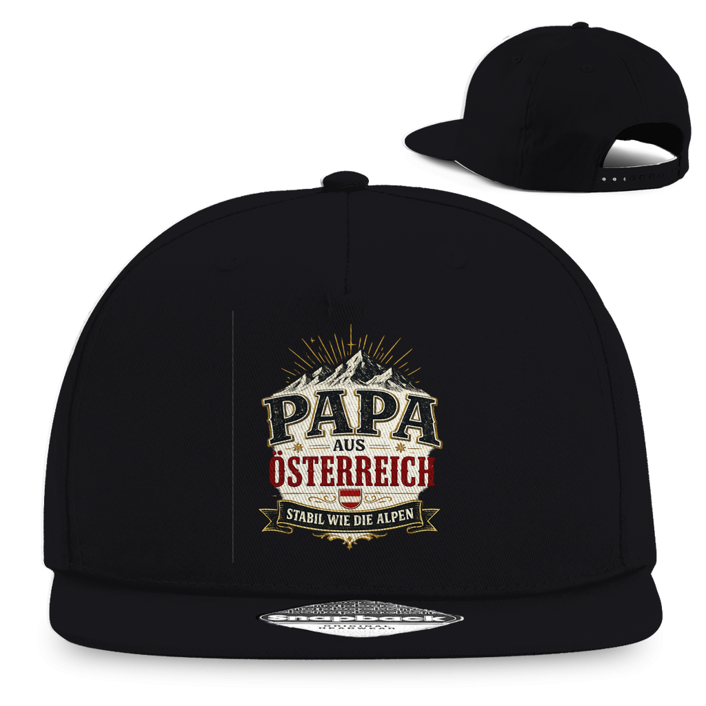 Snapback Cap „Papa aus Österreich – stabil wie die Alpen“ | Vatertag Geschenk