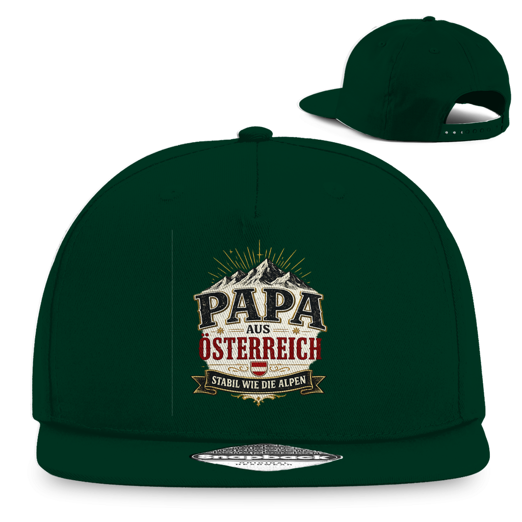 Snapback Cap „Papa aus Österreich – stabil wie die Alpen“ | Vatertag Geschenk