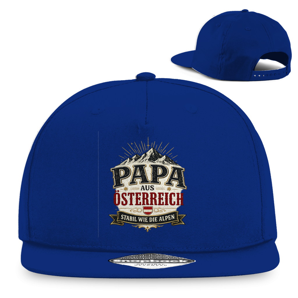 Snapback Cap „Papa aus Österreich – stabil wie die Alpen“ | Vatertag Geschenk