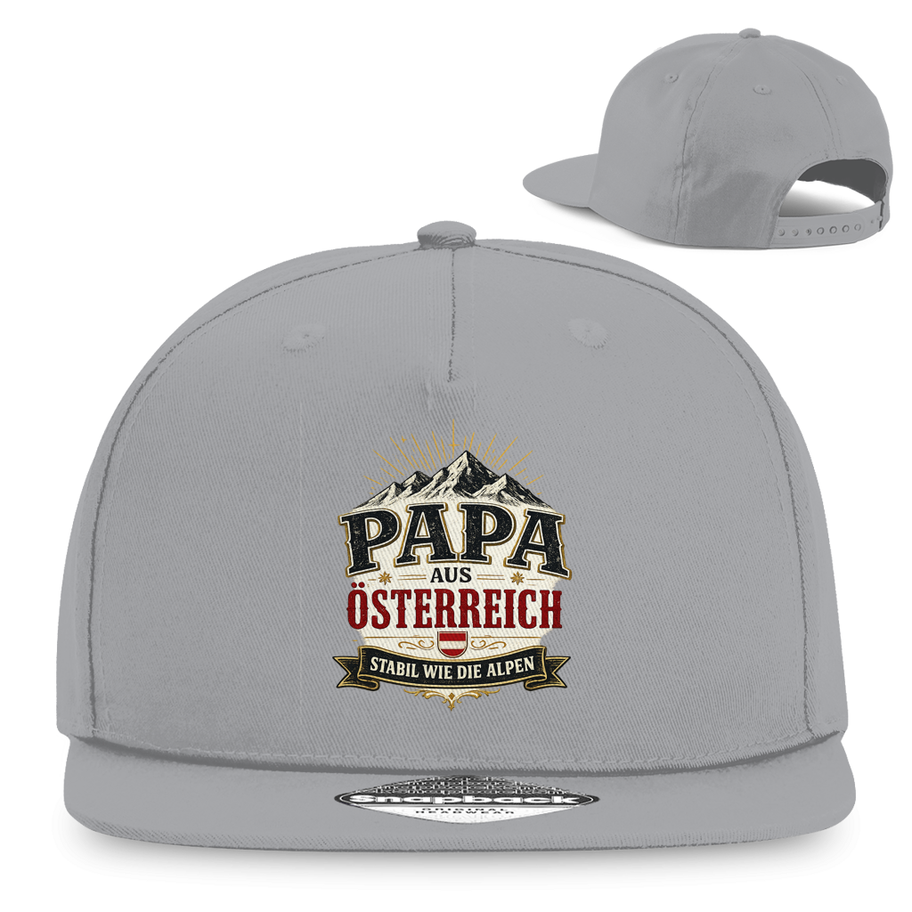 Snapback Cap „Papa aus Österreich – stabil wie die Alpen“ | Vatertag Geschenk