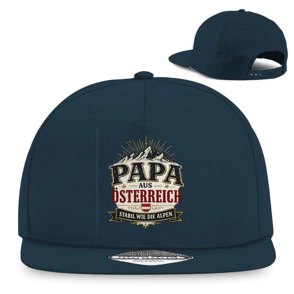 Snapback Cap „Papa aus Österreich – stabil wie die Alpen“ | Vatertag Geschenk