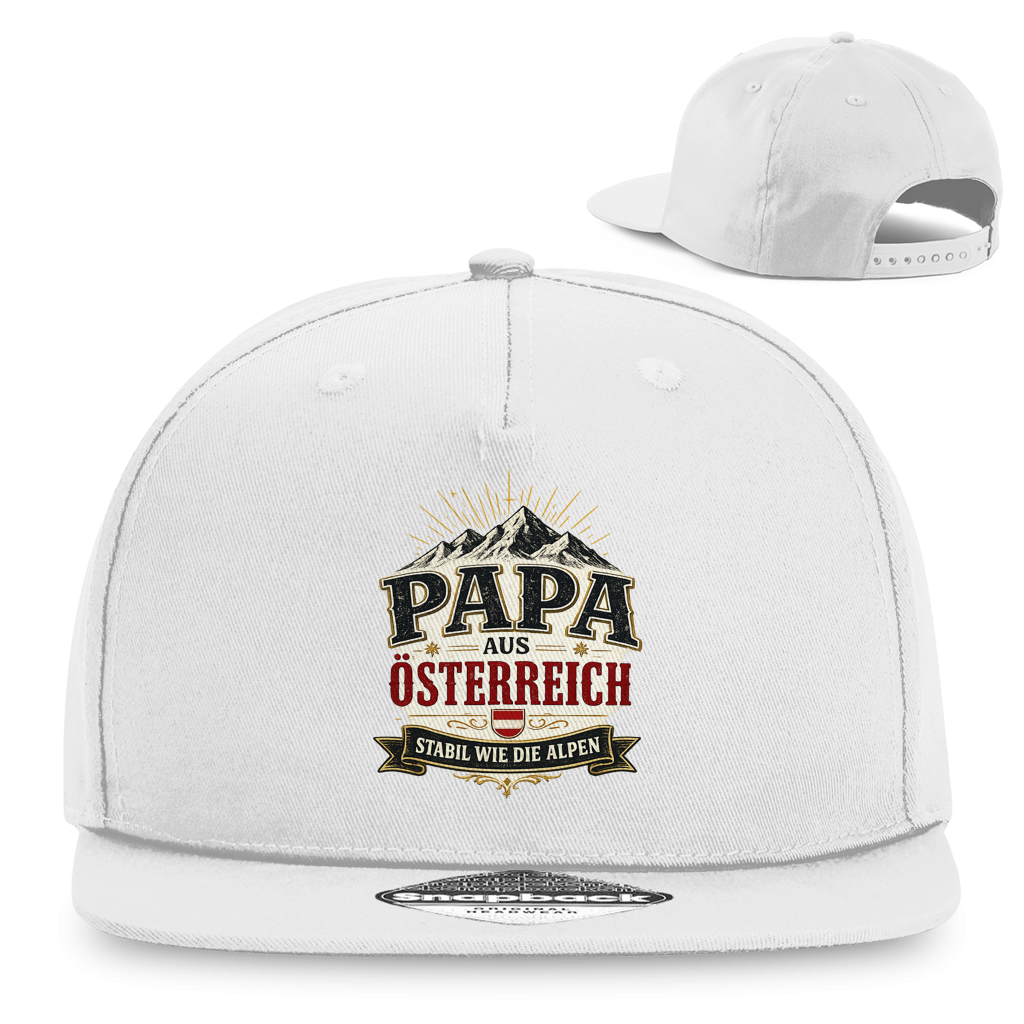 Snapback Cap „Papa aus Österreich – stabil wie die Alpen“ | Vatertag Geschenk