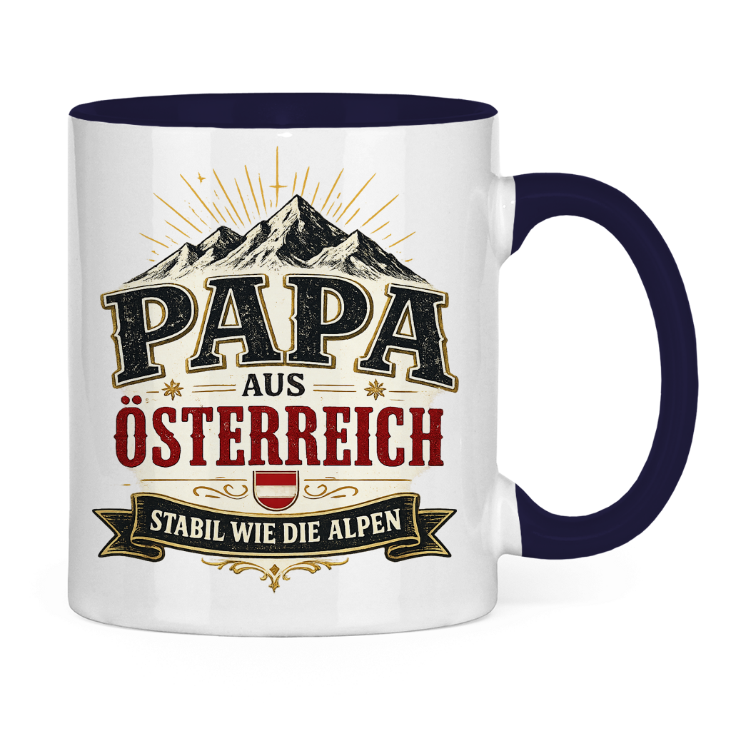 Tasse „Papa aus Österreich – stabil wie die Alpen“ | Vatertag Geschenk für Papa