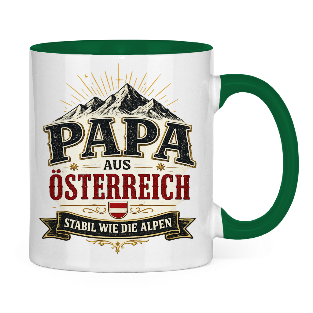 Tasse „Papa aus Österreich – stabil wie die Alpen“ | Vatertag Geschenk für Papa