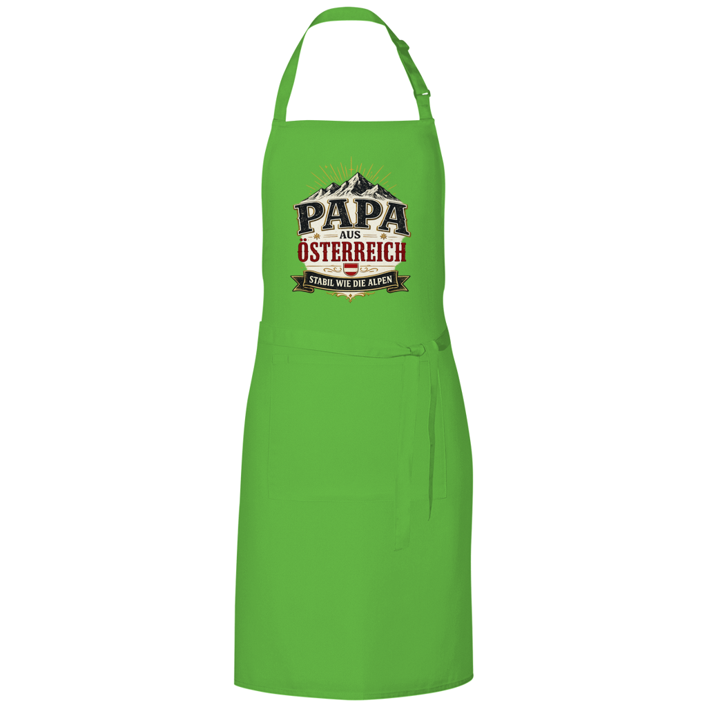 Grillschürze „Papa aus Österreich – stabil wie die Alpen“ | Vatertag Geschenk