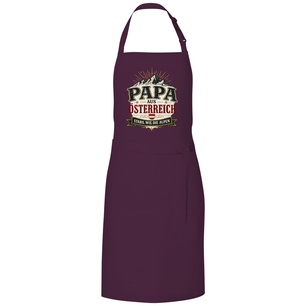 Grillschürze „Papa aus Österreich – stabil wie die Alpen“ | Vatertag Geschenk