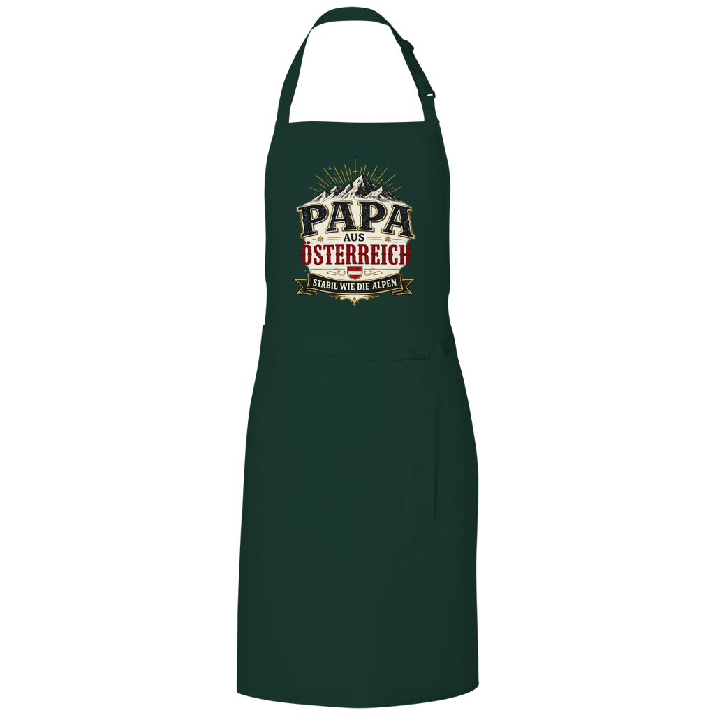 Grillschürze „Papa aus Österreich – stabil wie die Alpen“ | Vatertag Geschenk