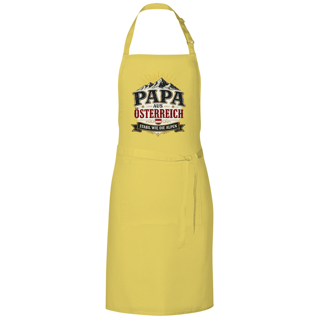Grillschürze „Papa aus Österreich – stabil wie die Alpen“ | Vatertag Geschenk